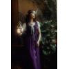 image:imageSCARLET DARKNESS Renaissance Costume Women Peasant Medieval Dress Short Sleeve Maxi Fairy Dresses with PocketsDeep Purple