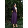 image:imageSCARLET DARKNESS Renaissance Costume Women Peasant Medieval Dress Short Sleeve Maxi Fairy Dresses with PocketsDeep Purple