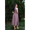 image:imageSCARLET DARKNESS Renaissance Costume Women Peasant Medieval Dress Short Sleeve Maxi Fairy Dresses with PocketsLight Purple