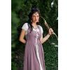image:imageSCARLET DARKNESS Renaissance Costume Women Peasant Medieval Dress Short Sleeve Maxi Fairy Dresses with PocketsLight Purple