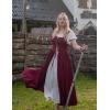 image:imageSCARLET DARKNESS Renaissance Costume Women Peasant Medieval Dress Short Sleeve Maxi Fairy Dresses with PocketsWine