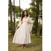 image:imageSCARLET DARKNESS Renaissance Dress Women Bell Sleeve Fairy Dresses Witch Costume Split Maxi Dress with PocketsApricot
