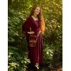 image:imageSCARLET DARKNESS Renaissance Dress Women Bell Sleeve Fairy Dresses Witch Costume Split Maxi Dress with PocketsWine
