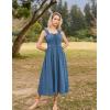 image:imageSCARLET DARKNESS Women Renaissance Summer Corset Dress Medieval Cottagecore Lace Up DressDenim Blue