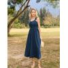 image:imageSCARLET DARKNESS Women Renaissance Summer Corset Dress Medieval Cottagecore Lace Up DressNavy Blue