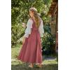 image:imageSCARLET DARKNESS Womens Renaissance Costume Medieval Lace Up Corset Dress Puff Sleeve Peasant DressDusty Pink