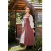 image:imageSCARLET DARKNESS Womens Renaissance Costume Medieval Lace Up Corset Dress Puff Sleeve Peasant DressDusty Pink