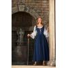image:imageSCARLET DARKNESS Womens Renaissance Costume Medieval Lace Up Corset Dress Puff Sleeve Peasant DressNavy Blue