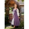 image:imageSCARLET DARKNESS Womens Renaissance Costume Medieval Lace Up Corset Dress Puff Sleeve Peasant DressPurple