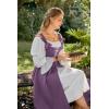 image:imageSCARLET DARKNESS Womens Renaissance Costume Medieval Lace Up Corset Dress Puff Sleeve Peasant DressPurple