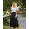 image:imageScarlet Darkness Boho Maxi Skirts for Women 2026 Summer Tiered Flowy Skirt Renaissance Long Skirts with PocketsBlack