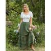 image:imageScarlet Darkness Boho Maxi Skirts for Women 2026 Summer Tiered Flowy Skirt Renaissance Long Skirts with PocketsDark Green