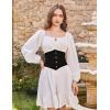 image:imageScarlet Darkness Corset Belt for Women Fishbone Wide Waist Corset Pirate BeltBlack