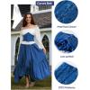 image:imageScarlet Darkness Corset Belt for Women Fishbone Wide Waist Corset Pirate BeltBlue Jacquard