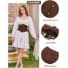 image:imageScarlet Darkness Corset Belt for Women Fishbone Wide Waist Corset Pirate BeltBrown