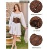image:imageScarlet Darkness Corset Belt for Women Fishbone Wide Waist Corset Pirate BeltBrown Jacquard