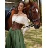 image:imageScarlet Darkness Corset Belt for Women Fishbone Wide Waist Corset Pirate BeltBrown Jacquard