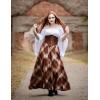 image:imageScarlet Darkness Corset Belt for Women Fishbone Wide Waist Corset Pirate BeltBrown Jacquard