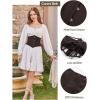 image:imageScarlet Darkness Corset Belt for Women Fishbone Wide Waist Corset Pirate BeltCoffee