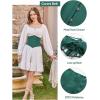 image:imageScarlet Darkness Corset Belt for Women Fishbone Wide Waist Corset Pirate BeltFoliage Green
