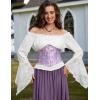 image:imageScarlet Darkness Corset Belt for Women Fishbone Wide Waist Corset Pirate BeltLavender Jacquard