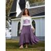 image:imageScarlet Darkness Corset Belt for Women Fishbone Wide Waist Corset Pirate BeltLavender Jacquard