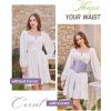 image:imageScarlet Darkness Corset Belt for Women Fishbone Wide Waist Corset Pirate BeltLavender Jacquard