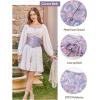 image:imageScarlet Darkness Corset Belt for Women Fishbone Wide Waist Corset Pirate BeltLavender Jacquard
