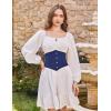image:imageScarlet Darkness Corset Belt for Women Fishbone Wide Waist Corset Pirate BeltNavy Blue