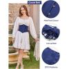 image:imageScarlet Darkness Corset Belt for Women Fishbone Wide Waist Corset Pirate BeltNavy Blue