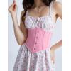 image:imageScarlet Darkness Corset Belt for Women Fishbone Wide Waist Corset Pirate BeltPink