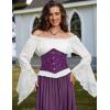 image:imageScarlet Darkness Corset Belt for Women Fishbone Wide Waist Corset Pirate BeltPurple Jacquard