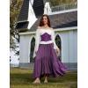 image:imageScarlet Darkness Corset Belt for Women Fishbone Wide Waist Corset Pirate BeltPurple Jacquard