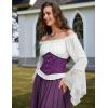image:imageScarlet Darkness Corset Belt for Women Fishbone Wide Waist Corset Pirate BeltPurple Jacquard