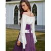 image:imageScarlet Darkness Corset Belt for Women Fishbone Wide Waist Corset Pirate BeltPurple Jacquard