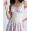 image:imageScarlet Darkness Corset Belt for Women Fishbone Wide Waist Corset Pirate BeltWhite