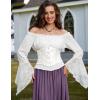image:imageScarlet Darkness Corset Belt for Women Fishbone Wide Waist Corset Pirate BeltWhite Jacquard