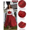 image:imageScarlet Darkness Corset Belt for Women Fishbone Wide Waist Corset Pirate BeltWine Jacquard