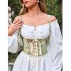 image:imageScarlet Darkness Corset Belt for Women Renaissance Underbust Corset Floral Lace Up Boned Waist BeltsBotanical Garden