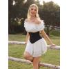 image:imageScarlet Darkness Corset Belt for Women Underbust Satin Waist Training Cincher CorsetBlack Jacquard