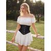 image:imageScarlet Darkness Corset Belt for Women Underbust Satin Waist Training Cincher CorsetBlack Jacquard
