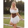 image:imageScarlet Darkness Corset Belt for Women Underbust Satin Waist Training Cincher CorsetBrown Jacquard