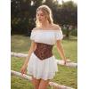 image:imageScarlet Darkness Corset Belt for Women Underbust Satin Waist Training Cincher CorsetBrown Jacquard