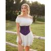 image:imageScarlet Darkness Corset Belt for Women Underbust Satin Waist Training Cincher CorsetDeep Purple