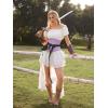 image:imageScarlet Darkness Corset Belt for Women Underbust Satin Waist Training Cincher CorsetLavender Jacquard