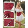 image:imageScarlet Darkness Corset Belt for Women Underbust Satin Waist Training Cincher CorsetWine
