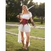 image:imageScarlet Darkness Corset Belt for Women Underbust Satin Waist Training Cincher CorsetWine