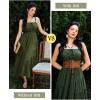 image:imageScarlet Darkness Corset Belts for Women Elastic Stretch Costume Belts Laceup Waist Cinch Belt Brown M