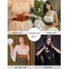 image:imageScarlet Darkness Corset Belts for Women Elastic Stretch Costume Belts Laceup Waist Cinch Belt Brown M