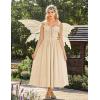 image:imageScarlet Darkness Corset Dress for Women 2026 Renaissance Costume Summer Maxi Cocktail Party Dresses with PocketsApricot